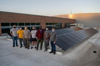 Professor Clay Sterling and Intro to Solar Photovoltaic students