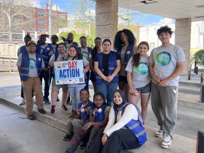 Students and staff at 2026 United Way Day of Action for Earth Day