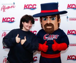 Cavalier and student thumbs up Summer 2026 Cavalier and student with both doing 'thumbs up'