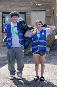 Two KCC students at United Way Day of Action for Earth Day, April 22, 2026