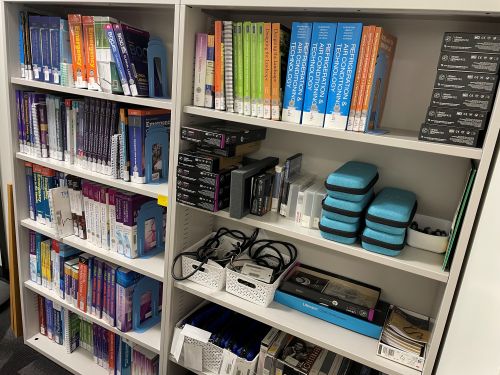 Health Career textbooks in KCC's Lending Library